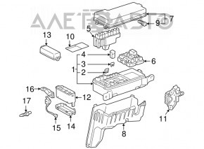 Blocul de siguranțe sub capotă pentru Lexus RX300 98-00