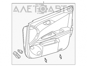 Capacul ușii, cartela din față dreapta Toyota Avalon 05-12 gri.