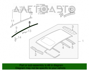 Накладка крыши правая Infiniti FX35 FX45 03-08