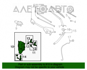 Duza de spalat parbrizul pentru Infiniti FX35 FX45 03-08 fara capac