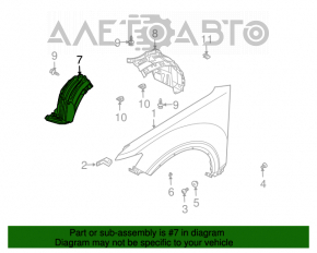 Aripa fata dreapta, partea din fata, Infiniti FX35 FX45 03-08