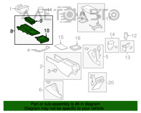 Capacul consolei centrale cu suporturi pentru pahare pentru cutia de viteze Toyota Camry v40 3.5 gri, zgârietură