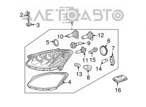 Блок розжига левый Mercedes W221 07-09