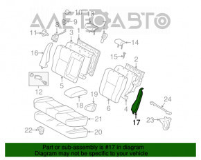 Capac lateral scaun Toyota Prius 2004-2009 bej