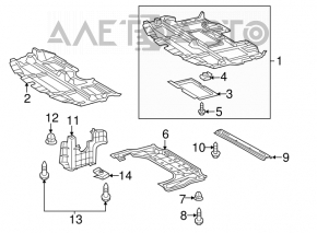 Защита двигателя задняя Lexus IS250 IS350 06-13