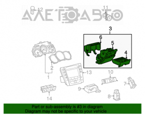 Buzunar și butoanele de control pentru Lexus GS300 GS350 GS430 06-07 maro cu bej