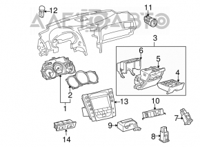 Buzunar și butoanele de control pentru Lexus GS300 GS350 GS430 06-07 maro cu bej