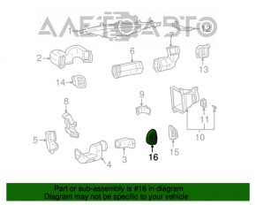 Conductă de aer dreapta pentru pasageri Toyota Sequoia 08-16