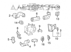 Conductă de aer dreapta pentru pasageri Toyota Sequoia 08-16