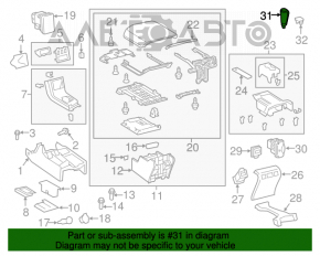 Maner cutie de viteze Toyota Sequoia 08-16, cauciuc negru.