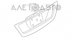 Capacul sub numărul capacului portbagajului Mercedes W211 02-09 cu ornamente cromate.