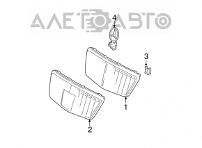 Grila radiatorului Mercedes W211 02-09 pre-restyling, nisip.