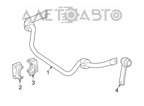 Стабилизатор передний Mercedes W211 E350 без скоб