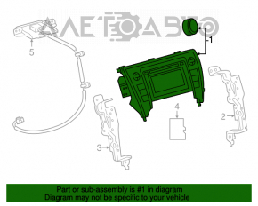 Дисплей радио дисковод проигрыватель навигация Toyota Camry v55 15-17 usa