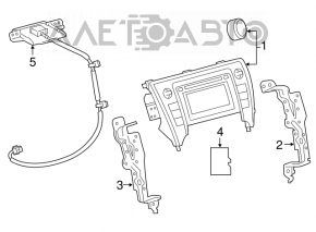Дисплей радио дисковод проигрыватель навигация Toyota Camry v55 15-17 usa