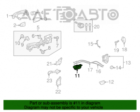 Mânerul ușii interioare din spate stânga Toyota Prius V 12 - gri închis.