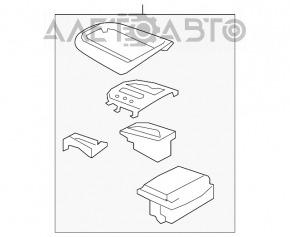 Maneta de schimbare a vitezelor a cutiei de viteze, complet cu suport pentru pahar, pentru Nissan Murano z51 09-14.