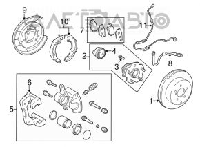 Suport spate dreapta pentru Lexus Hs250h 10-12