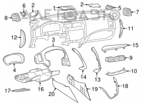 Husa genunchi sofer Nissan Altima 13-16 bej