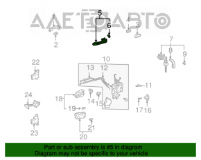 Mecanismul manetei ușii din spate stânga pentru Toyota Highlander 01-07