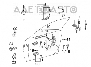 Cilindrul de blocare frontal stânga Toyota Highlander 01-07