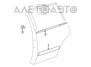 Moldura ușii centrală spate dreapta Toyota Highlander 01-07