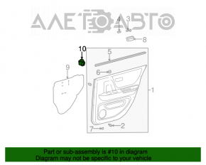 Controlul geamului electric din spatele stânga Toyota Highlander 01-07