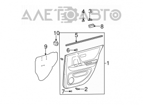 Controlul geamului electric din spatele stânga Toyota Highlander 01-07