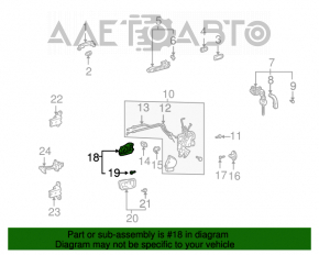 Mânerul ușii interioare din spate dreapta pentru Toyota Highlander 01-07