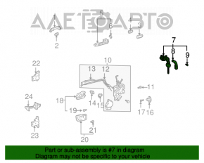 Cilindrul de blocare frontal stânga Toyota Highlander 01-07