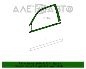 Moldură ușă-sticlă față centrală stânga Toyota Highlander 01-07