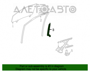 Geam ghidaj ușă față dreapta Toyota Highlander 01-07