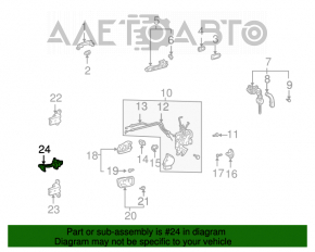 Limitatorul ușii din fața dreapta Toyota Highlander 01-07