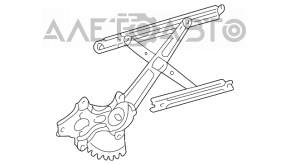 Geam electric cu motor, față stânga, Toyota Highlander 01-07.