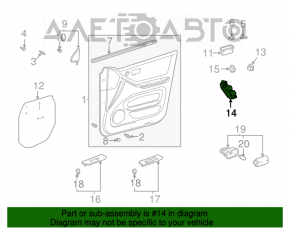 Controlul geamului electric din față, stânga, pentru Toyota Highlander 01-07, cu capac