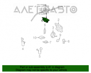 Airbag-ul pasagerului din bordul Toyota Highlander 01-07.