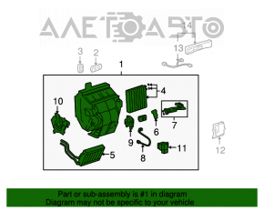 Печка в сборе Toyota Highlander 01-07