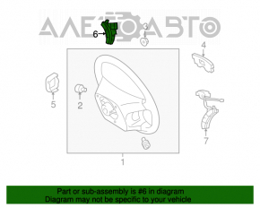 Butonul de control de pe volanul Toyota Highlander 01-07