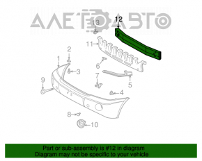 Amplificatorul pentru bara de protecție față Toyota Highlander 01-07