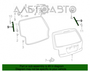 Амортизатор двери багажника правый Toyota Highlander 01-07 KYB