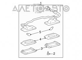 Iluminarea numărului de pe ușa portbagajului Toyota Highlander 01-07