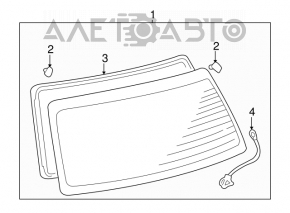 Стекло заднее двери багажника Toyota Highlander 01-07