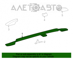 Barele longitudinale Toyota Highlander 01-07 nu au 3 capacuri, vopsite, vopseaua s-a descuamat