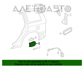 Лючок бензобака Toyota Highlander 01-07