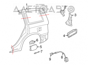 Лючок бензобака Toyota Highlander 01-07