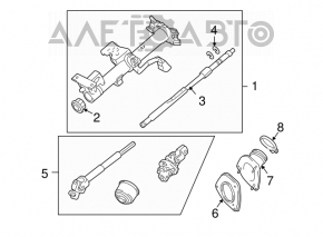 Рулевой карданчик Toyota Highlander 01-07