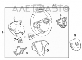 Butonul de control de pe volanul Cadillac ATS 13-