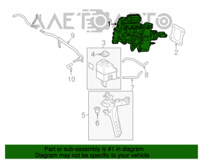 Cilindrul principal de frână Toyota Avalon 13-18 hibrid, complet cu ABS, are o caracteristică suplimentară.