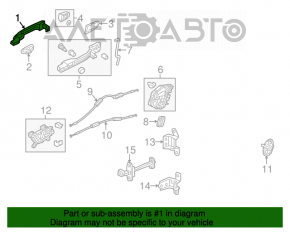 Mânerul ușii exterioare din spate dreapta Honda Civic X FC 16-21 4d