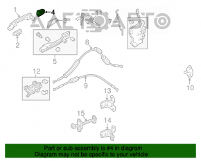 Capacul mânerului exterior dreapta față Honda Civic X FC 16-21 4d